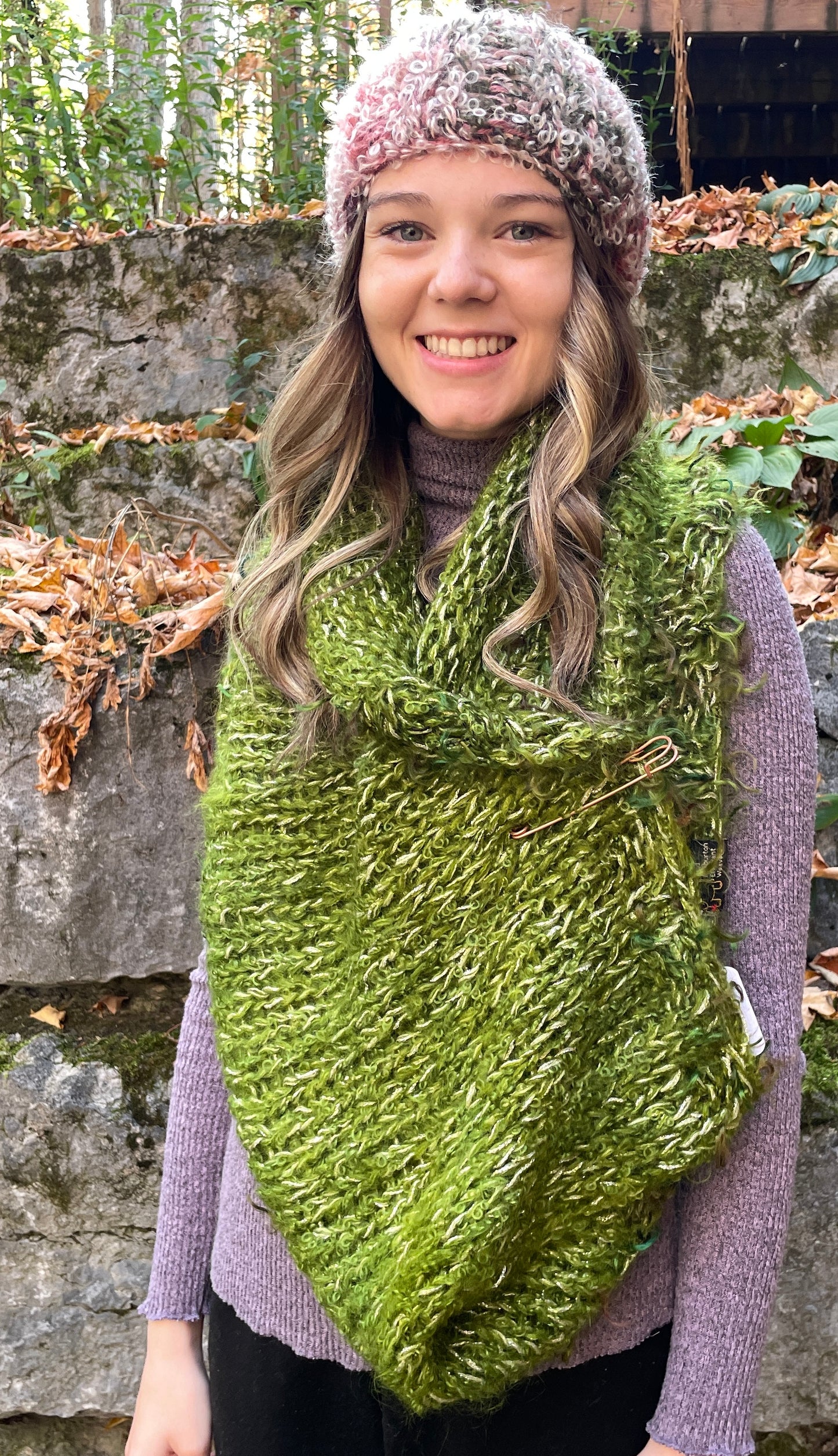 Loop Shawl with Pin