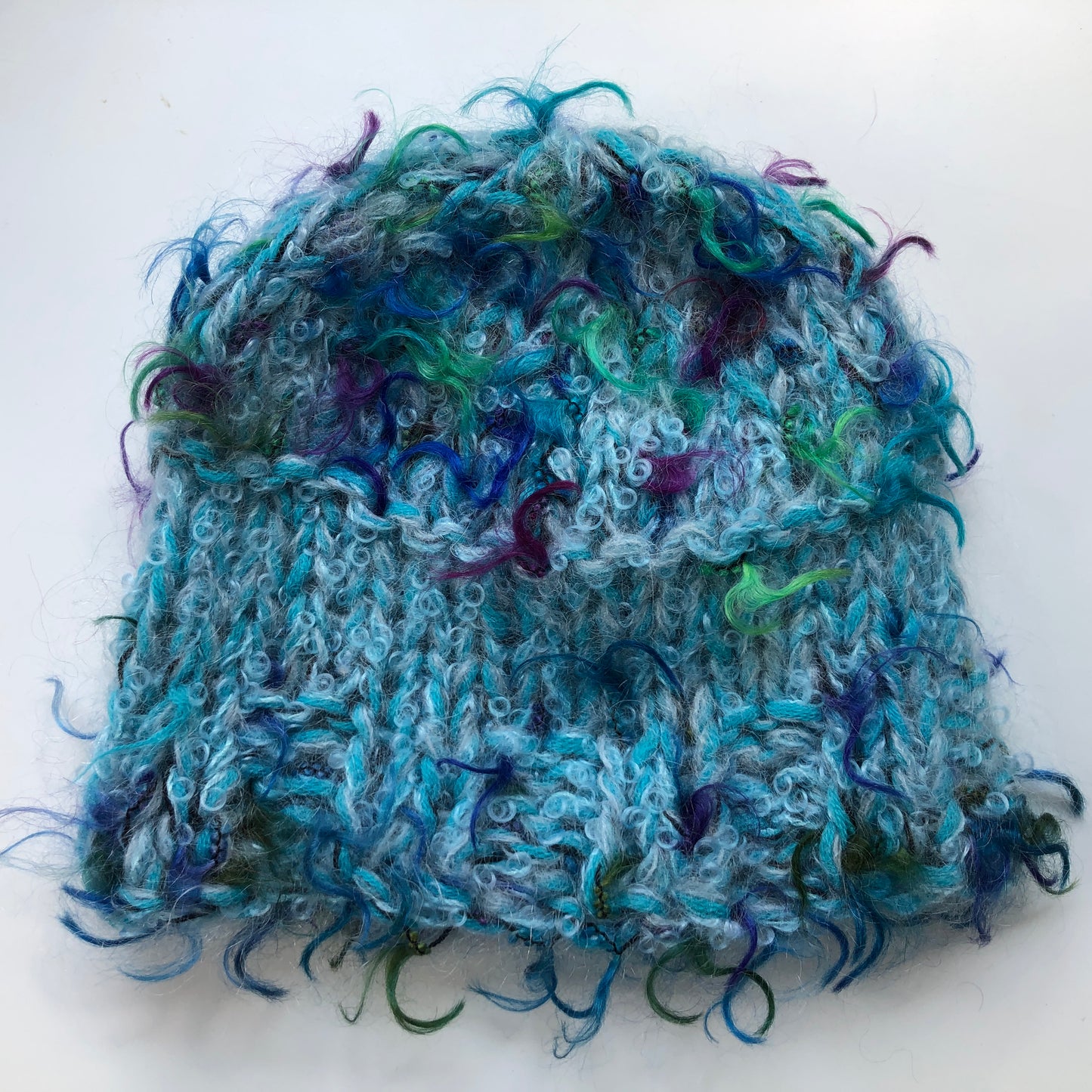 Short Mohair Cap - Sky