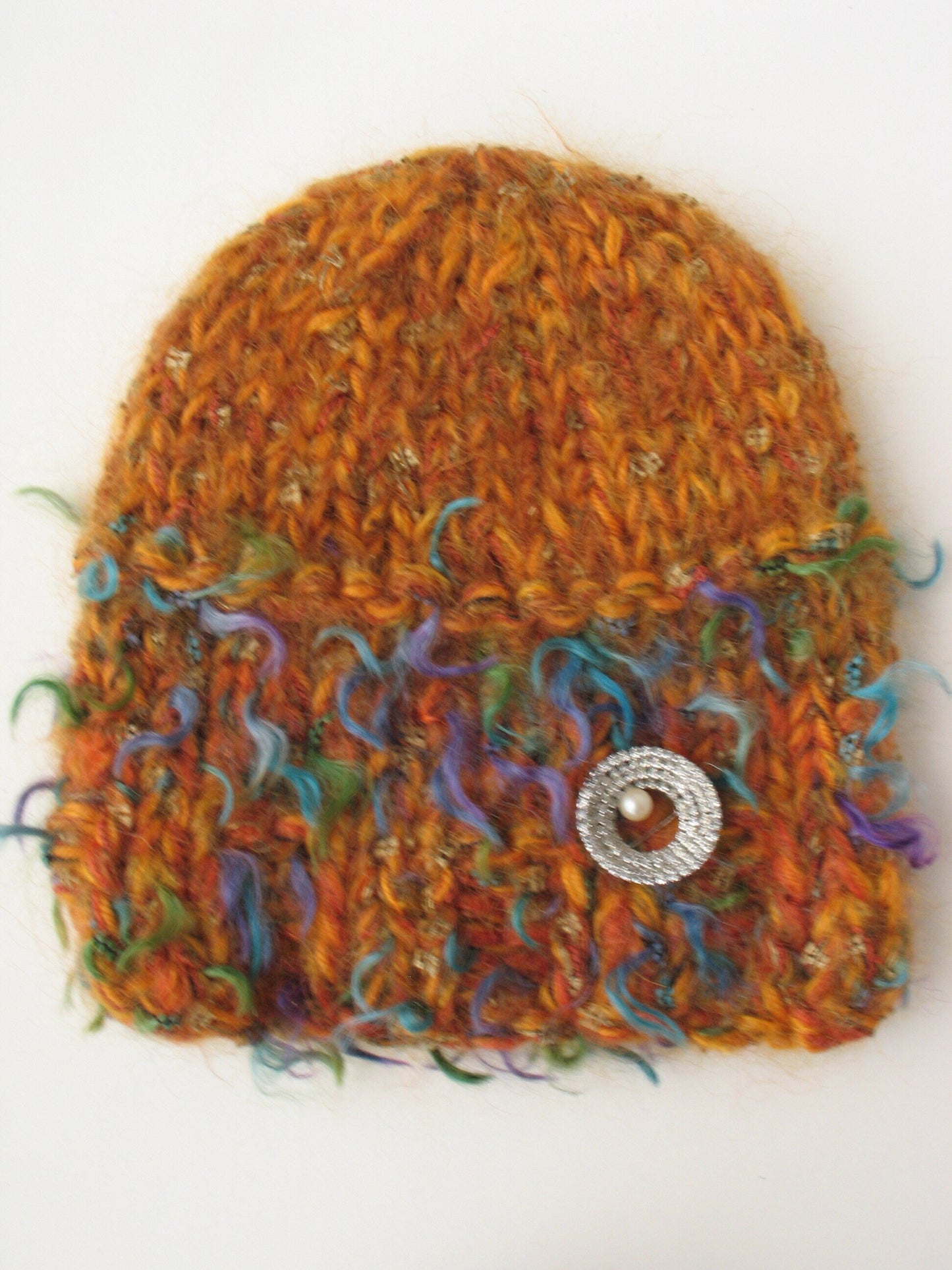 Long Mohair Cap - Mandarin Ocean