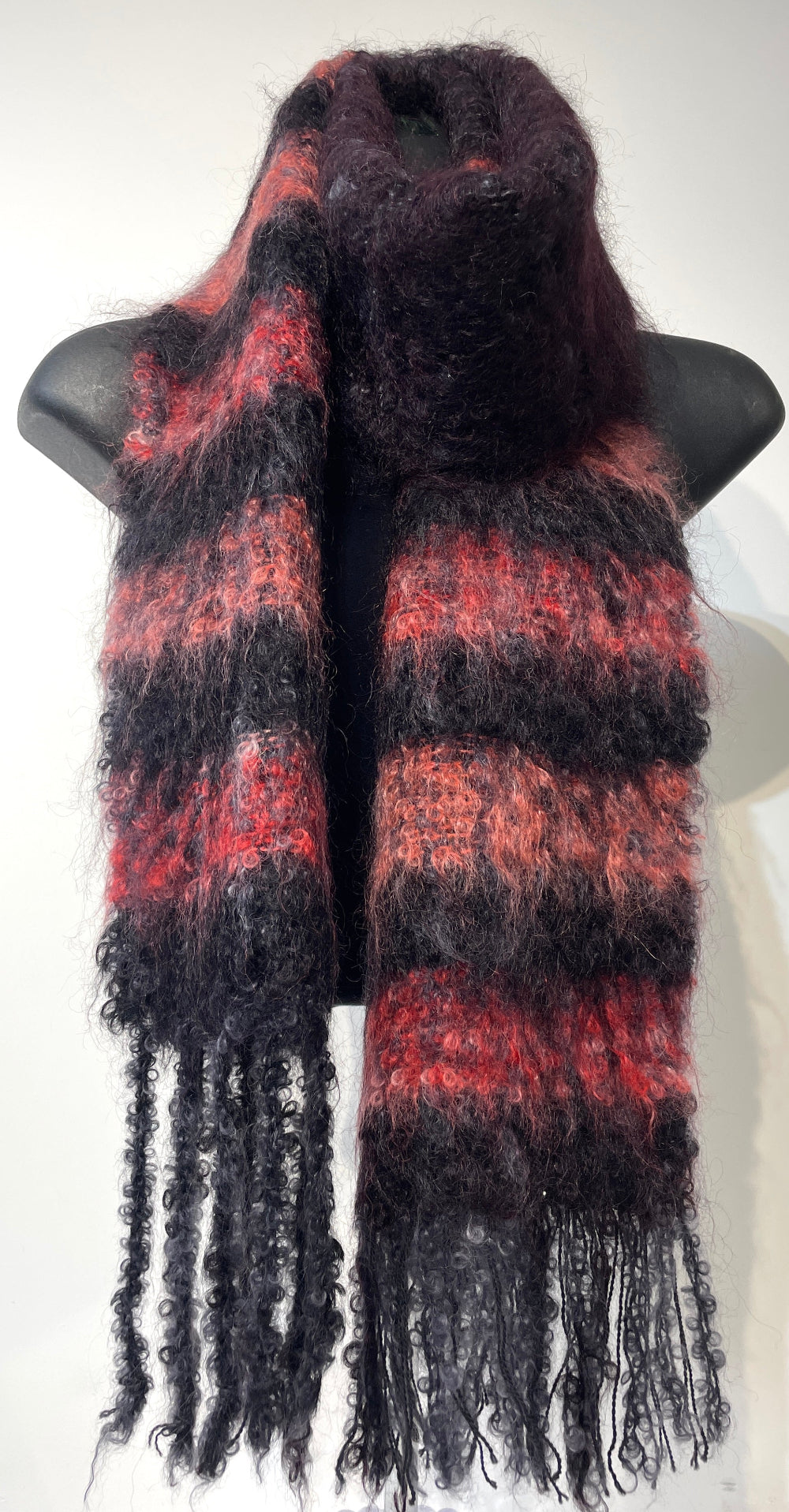 Traditional Scarf - Coral Ladder