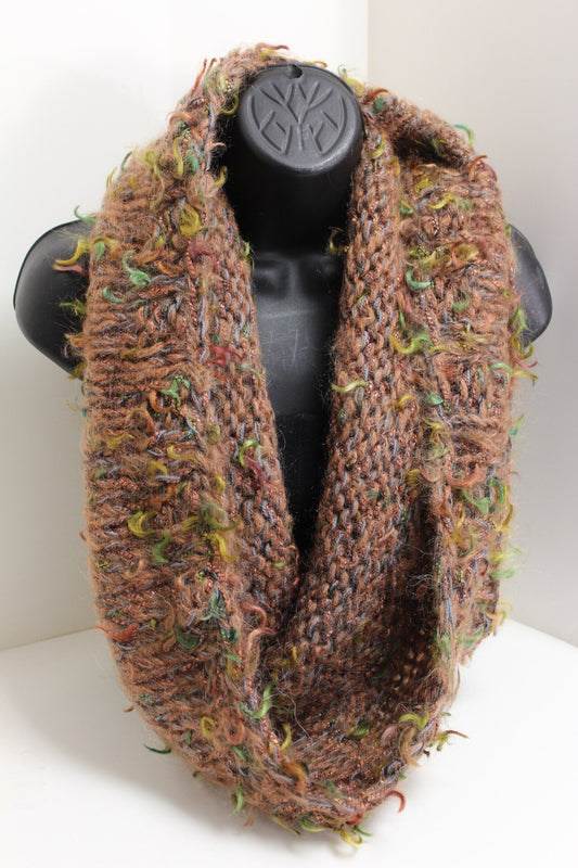 Loop Shawl with Pin - TAUPE
