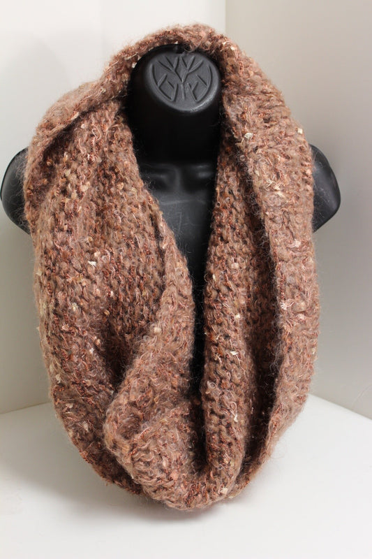 Loop Shawl with Pin - Cocoa Copper