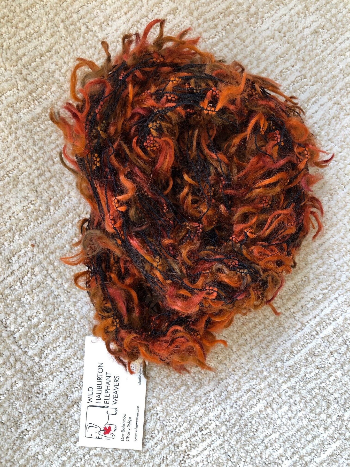 Mohair Flag Yarn - Bronze Oranges