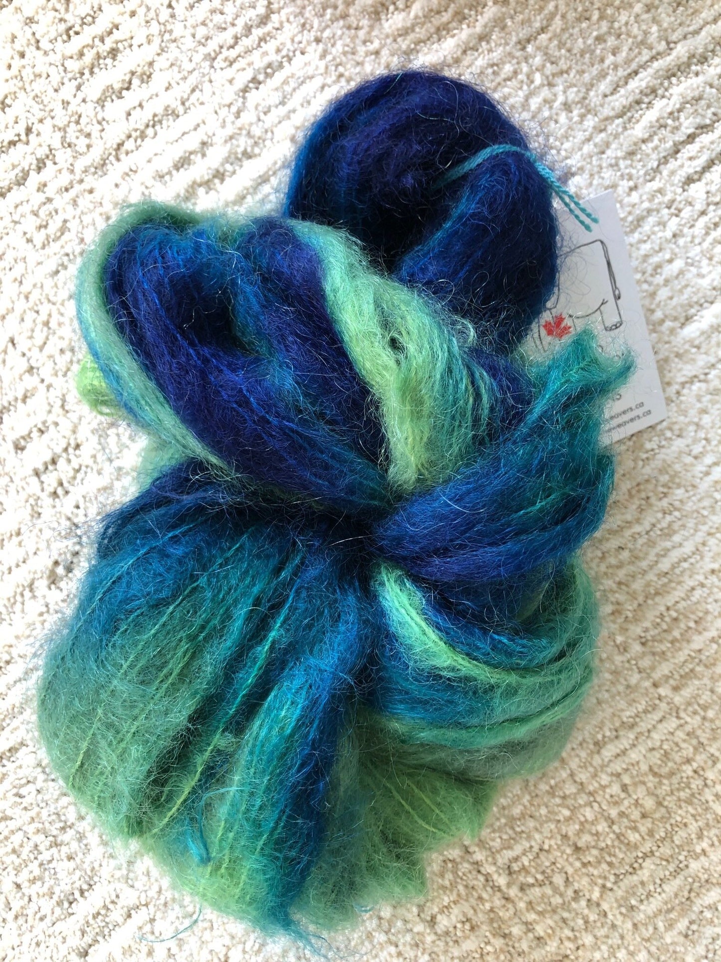 Kid Mohair Brushed - Navy and Greens