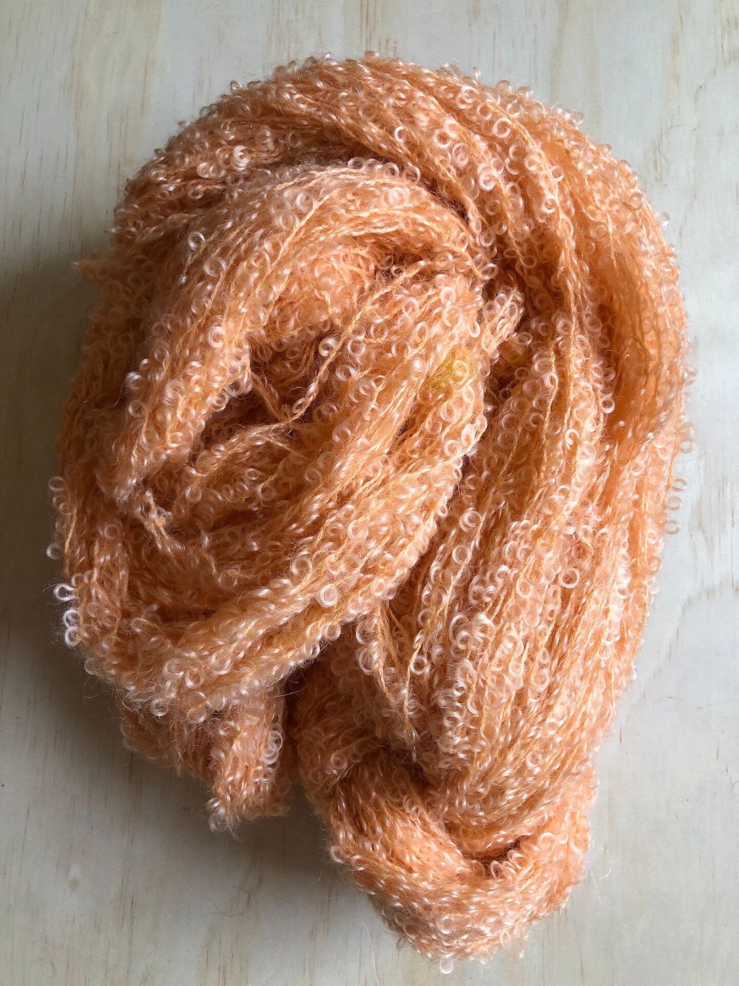 Classic Kid Boucle - Apricot Hand Dyed