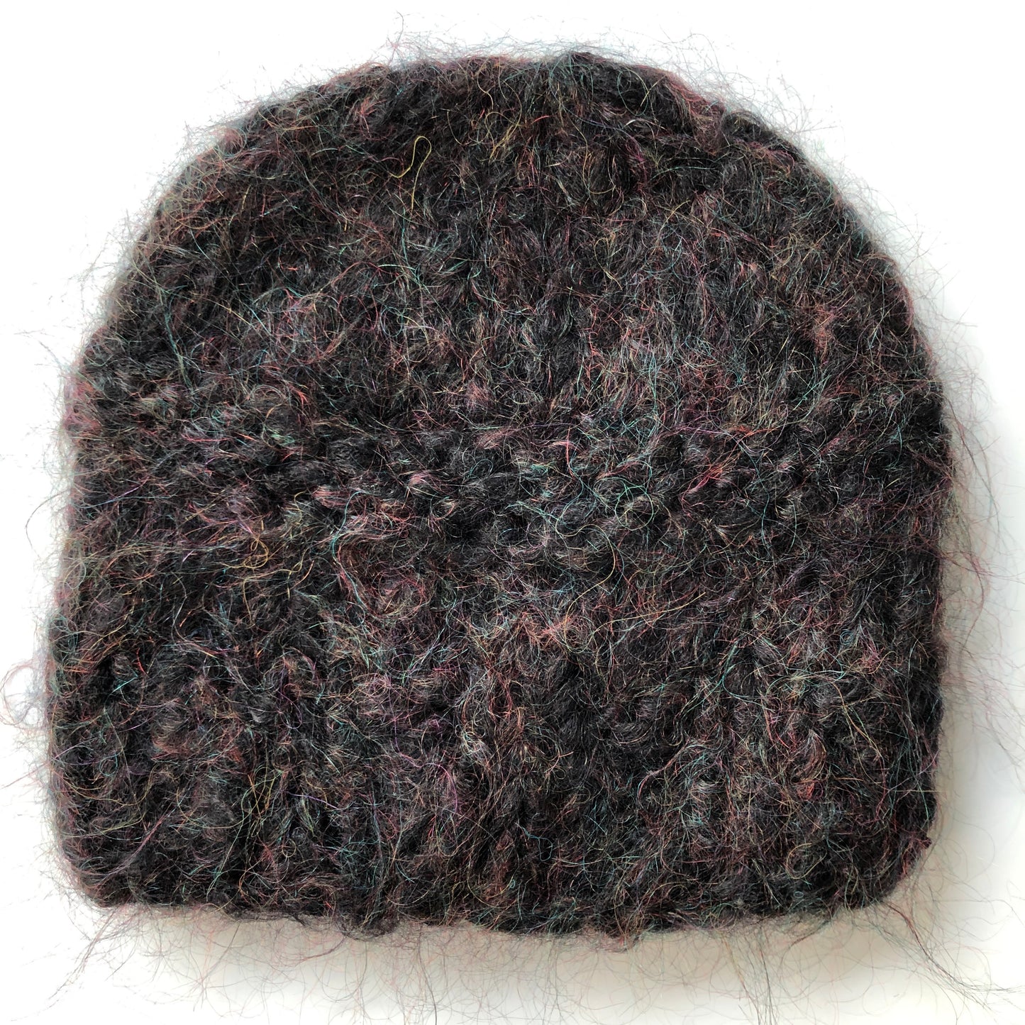 Short Mohair Cap - Iridescent Black